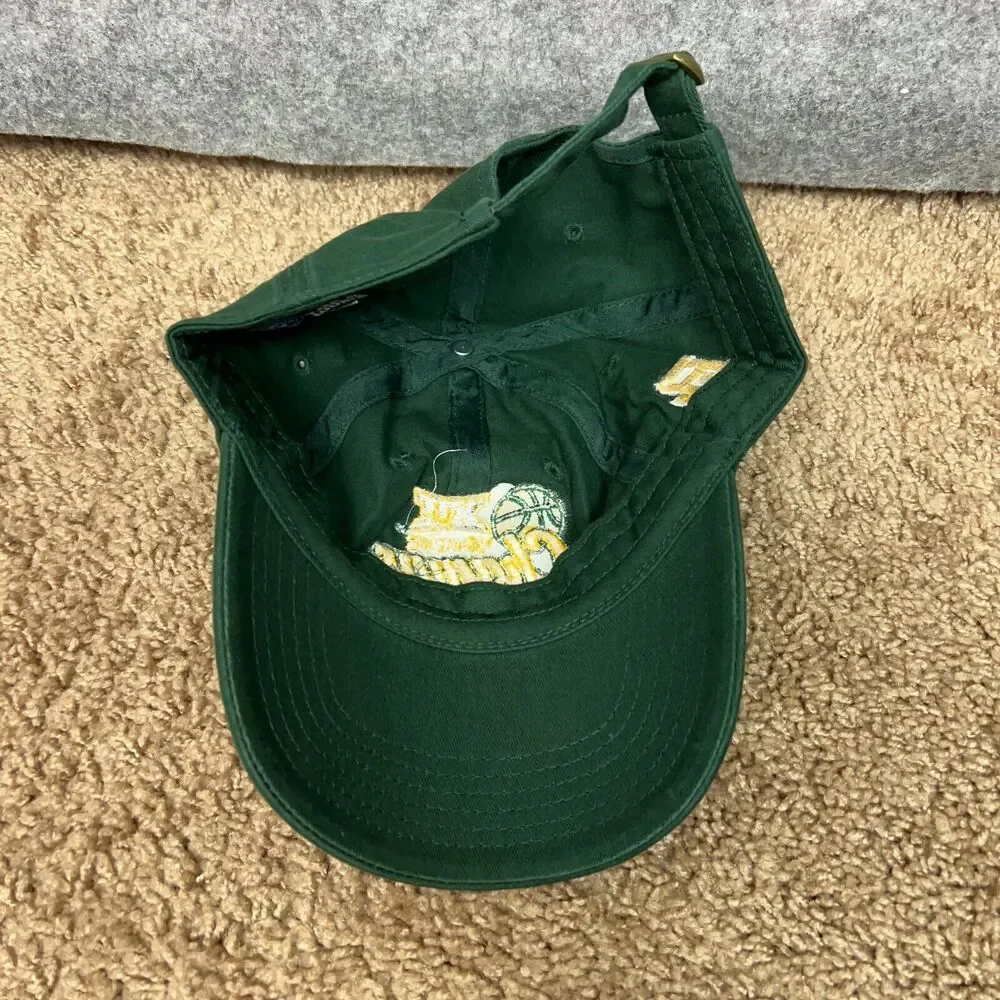 Baylor Bears Mens Hat Adjustable Green Gold NCAA Basketball Champions Big 12 Cap